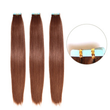 22 Inch Straight Brown Color 100g Human Hair Virgin Hair Tape Hair Extensions Remy Hair